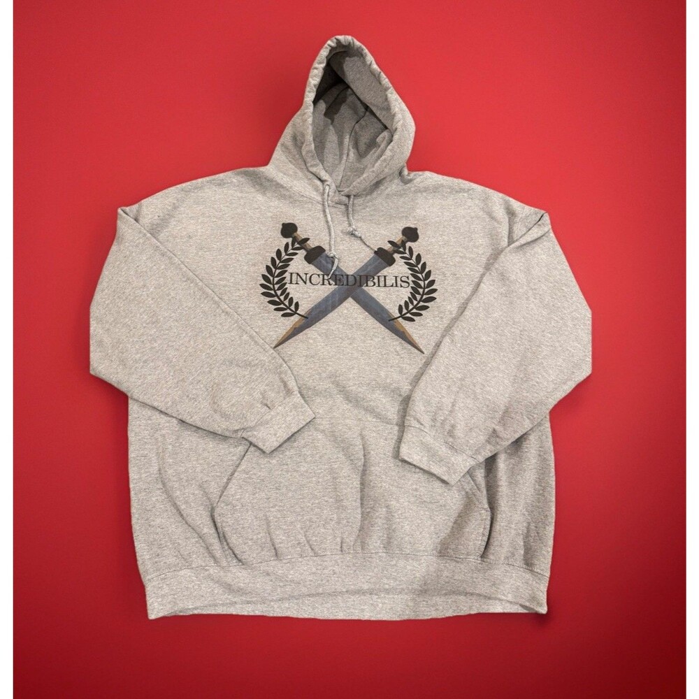 BIG & TALL Incredibils Heavyweight Hoodie Golden Size 2XL* Grey GUC